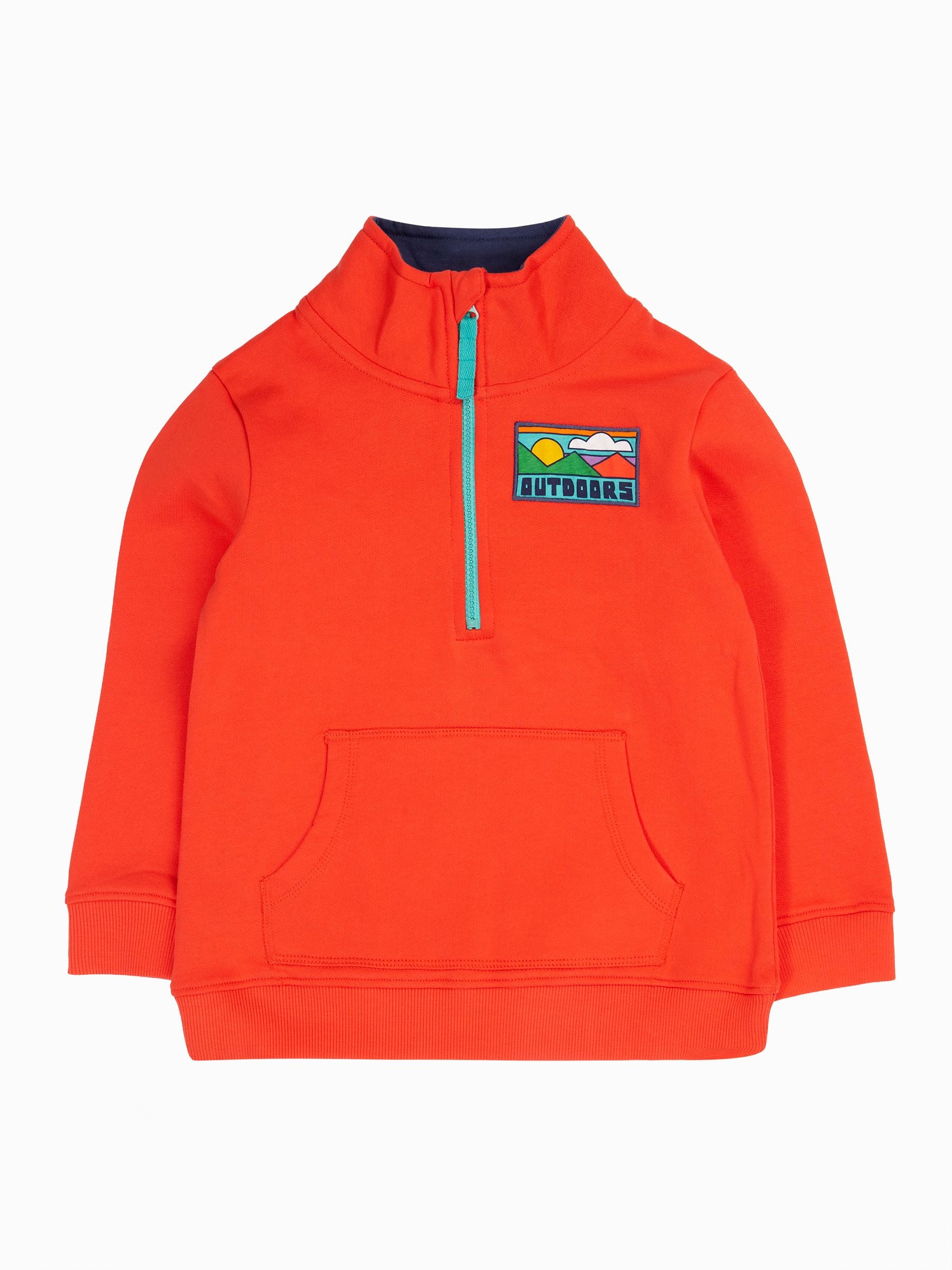 Dsiney Kidz - Frugi Red Handy Half Zip Sweatshirt image 3