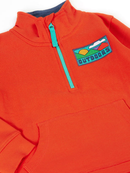 Dsiney Kidz - Frugi Red Handy Half Zip Sweatshirt image 4