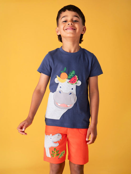 Frugi Blue Carsen Circular T-Shirt image 1