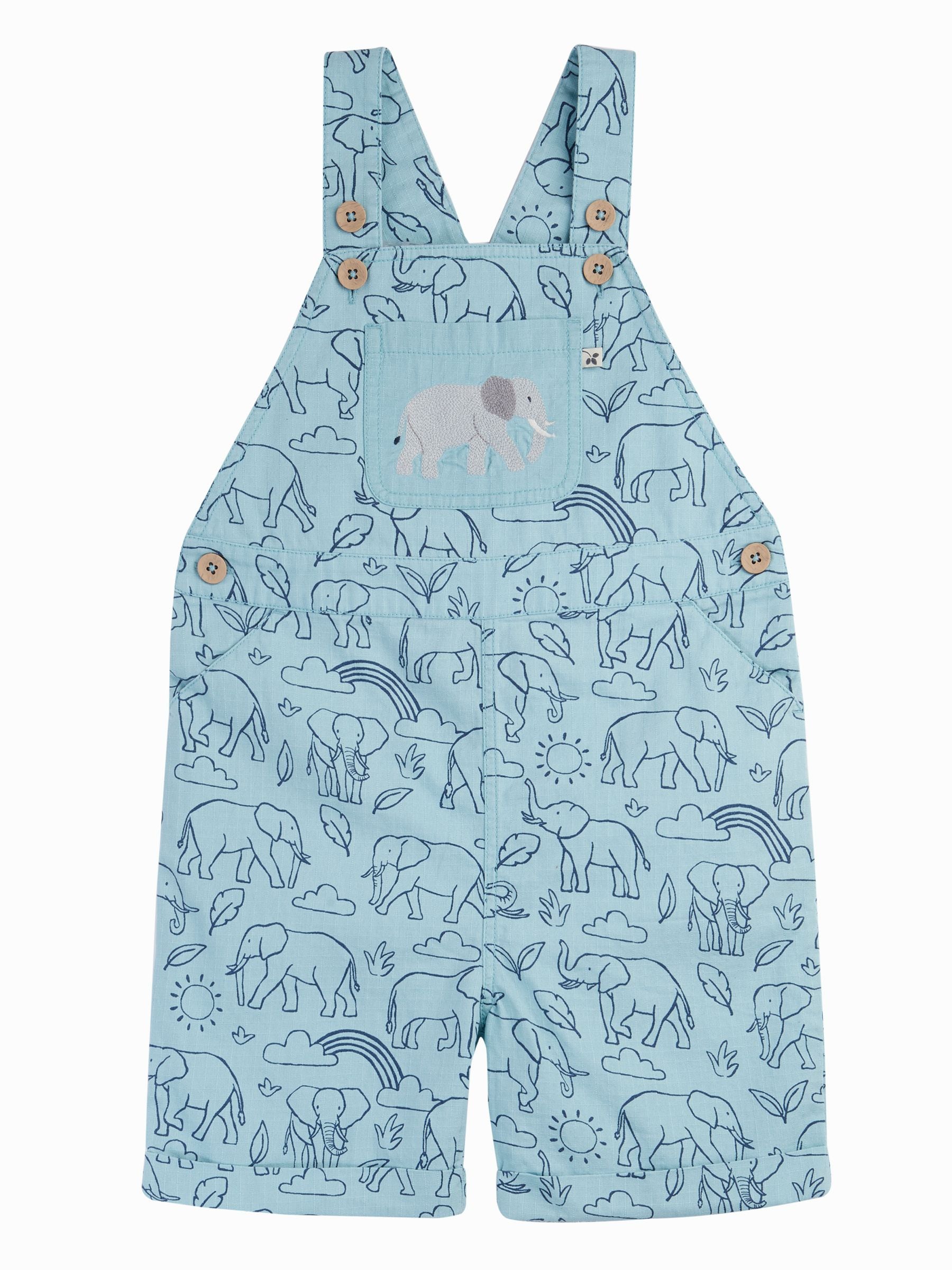 Frugi Blue Matthew Short Dungarees image 2