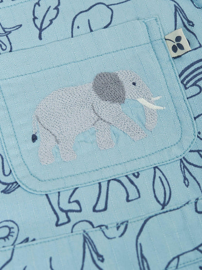 Frugi Blue Matthew Short Dungarees image 4