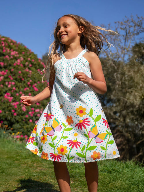 Frugi White Myra Twirly Dress image 1