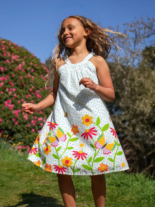 Frugi White Myra Twirly Dress image 1