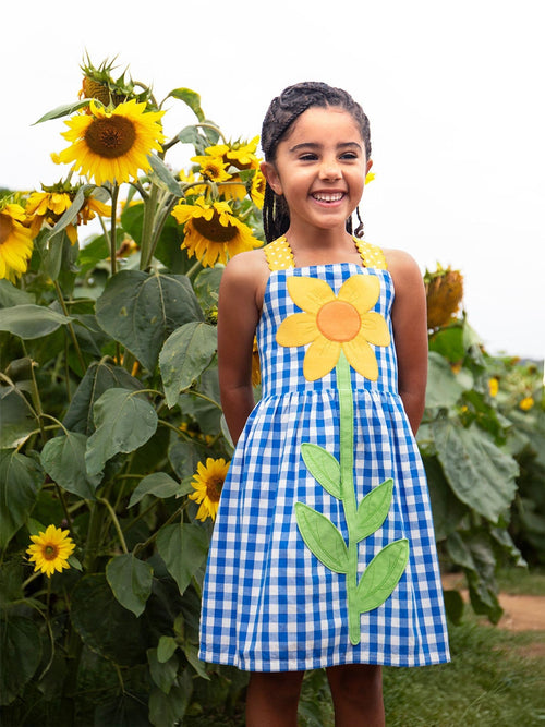 Frugi Blue Allie Daisy Dress image 1