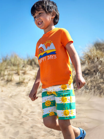 Frugi Orange Carsen Applique T-shirt image 1