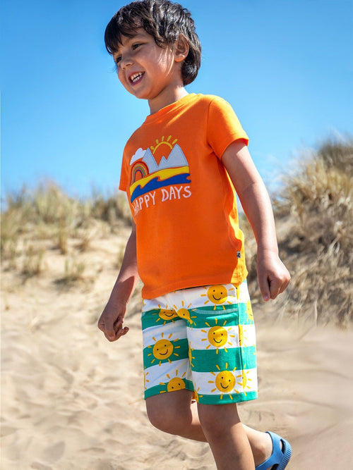 Frugi Orange Carsen Applique T-shirt image 1