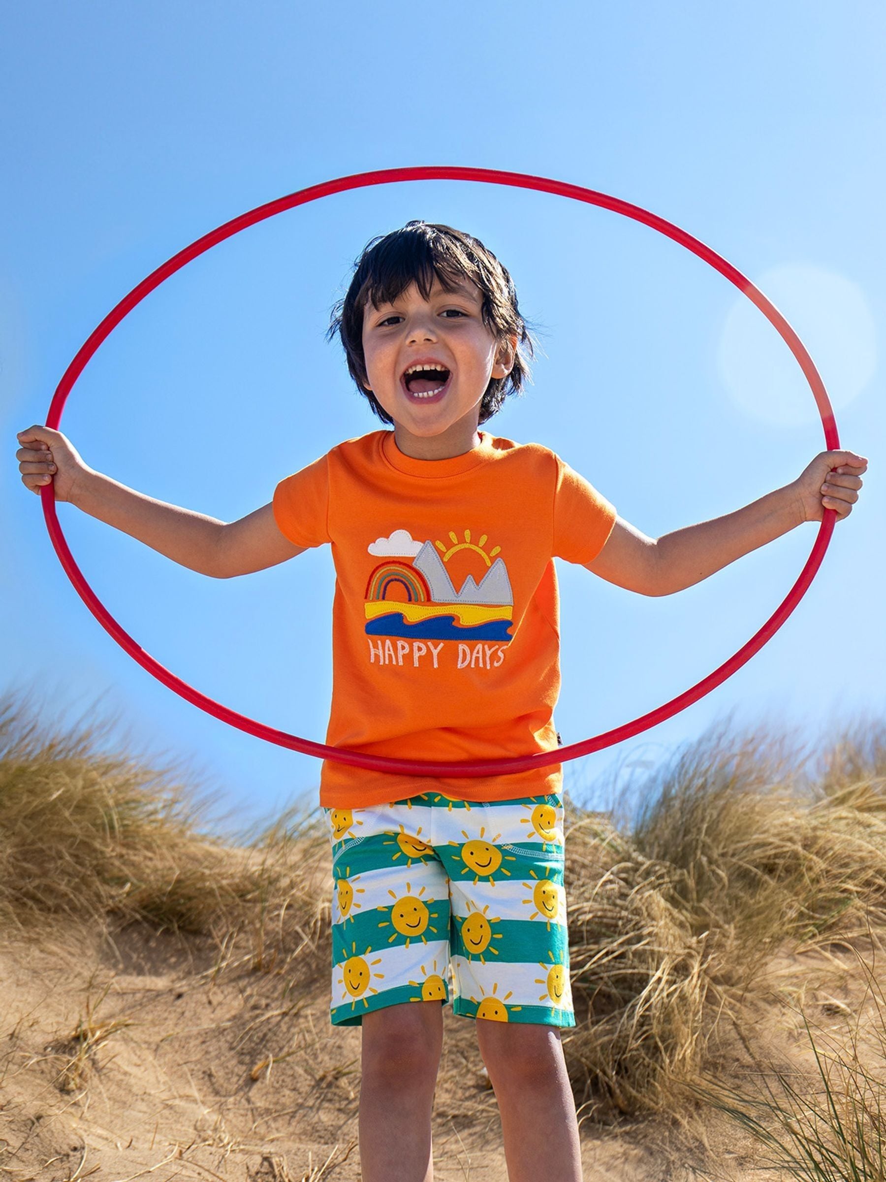 Frugi Orange Carsen Applique T-shirt image 2
