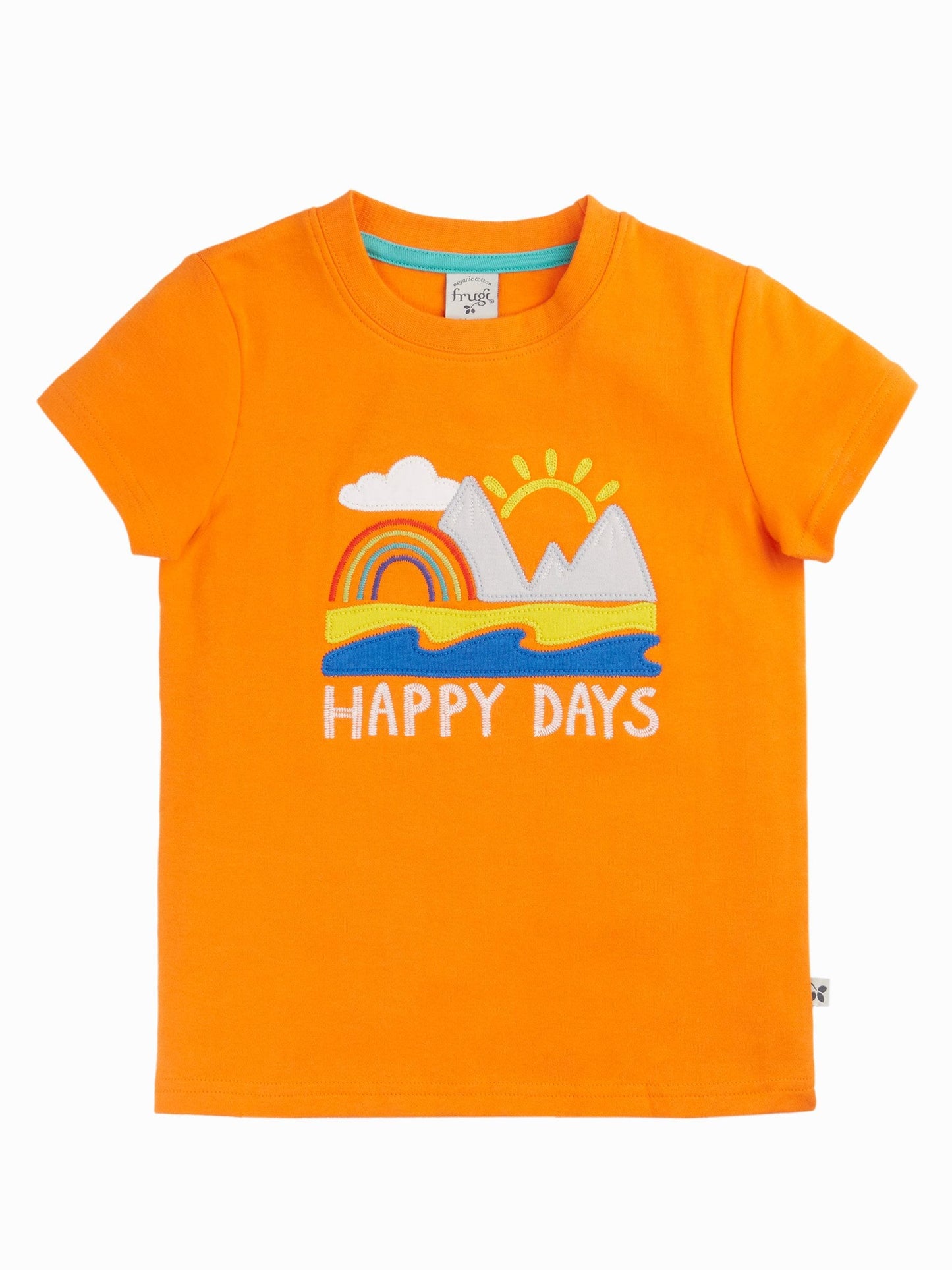 Frugi Orange Carsen Applique T-shirt image 3