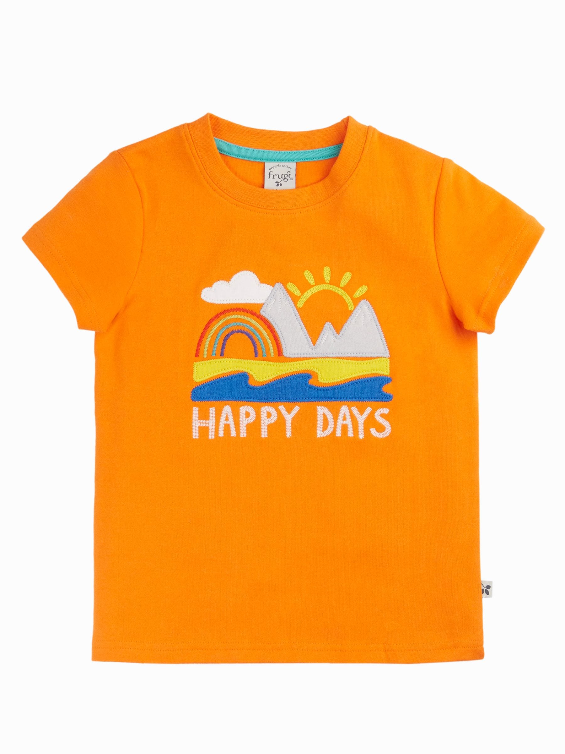 Frugi Orange Carsen Applique T-shirt image 3