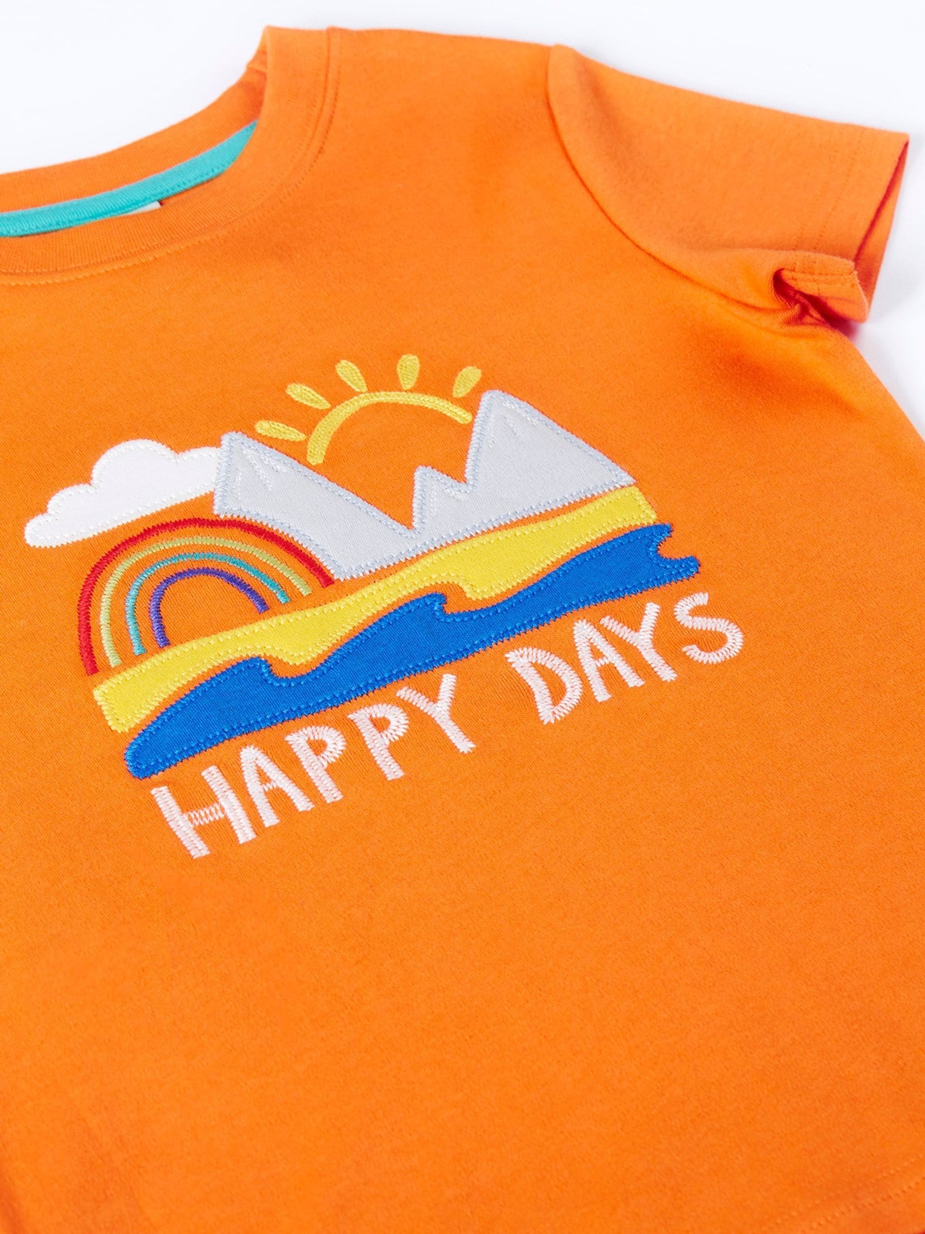 Frugi Orange Carsen Applique T-shirt image 4