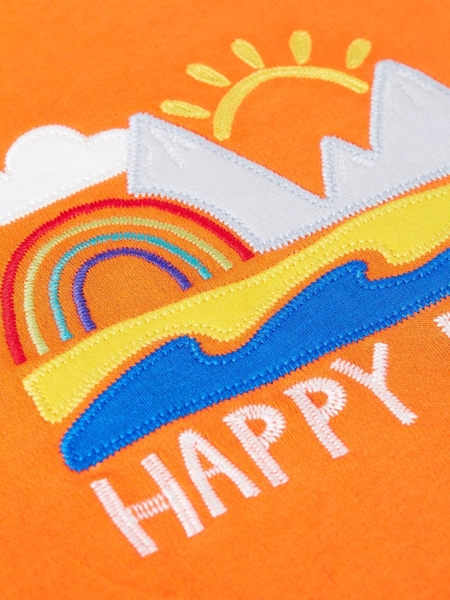Frugi Orange Carsen Applique T-shirt image 5