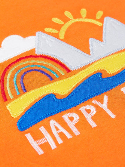Frugi Orange Carsen Applique T-shirt image 5