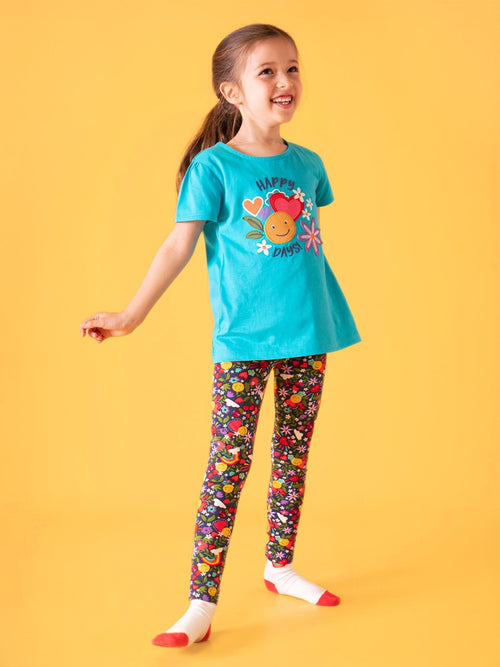 Frugi Blue Leona Leggings image 1