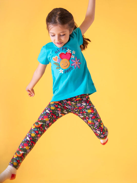Frugi Blue Leona Leggings image 2
