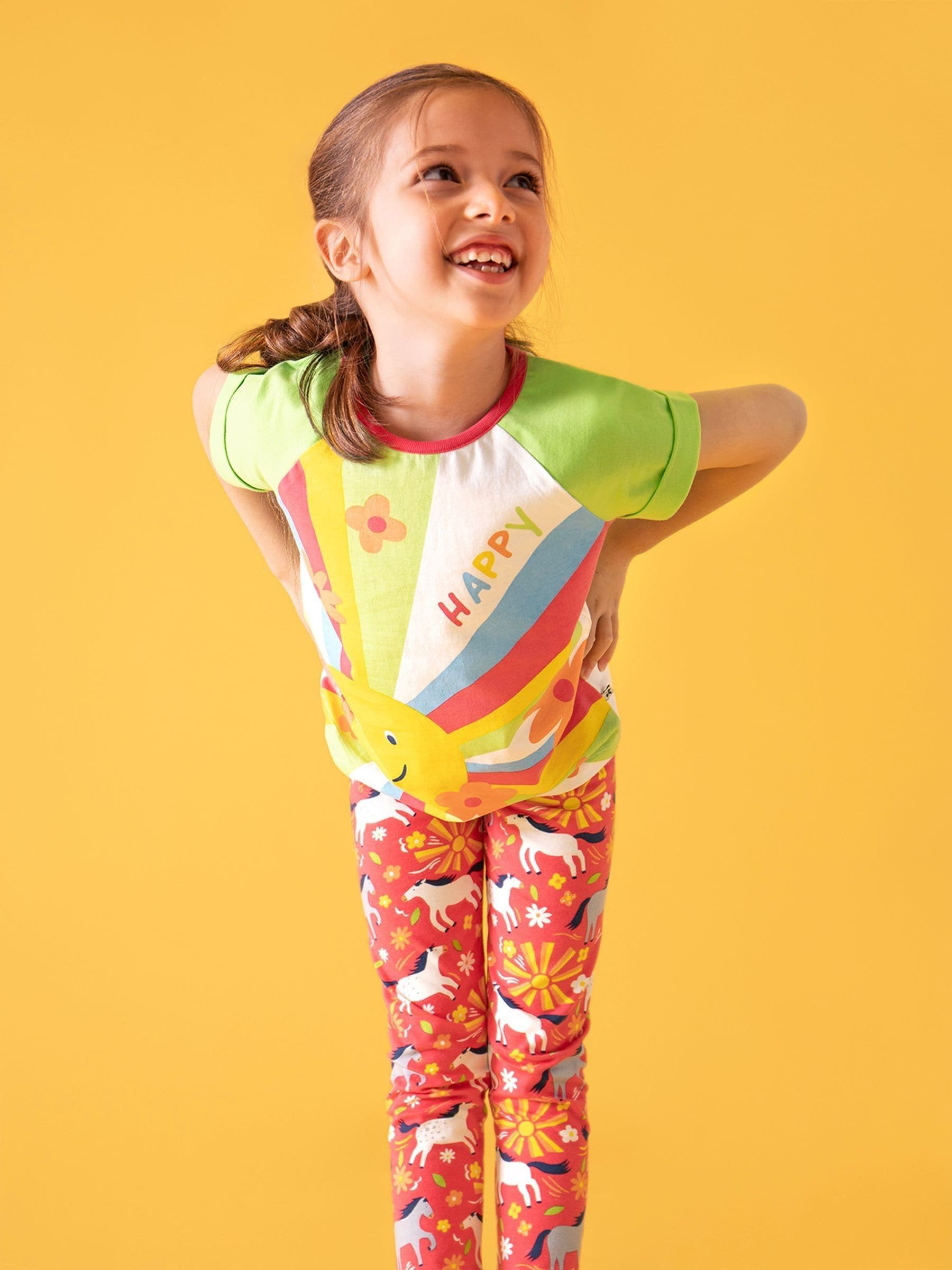 Frugi Pink Libby Printed Leggings image 5
