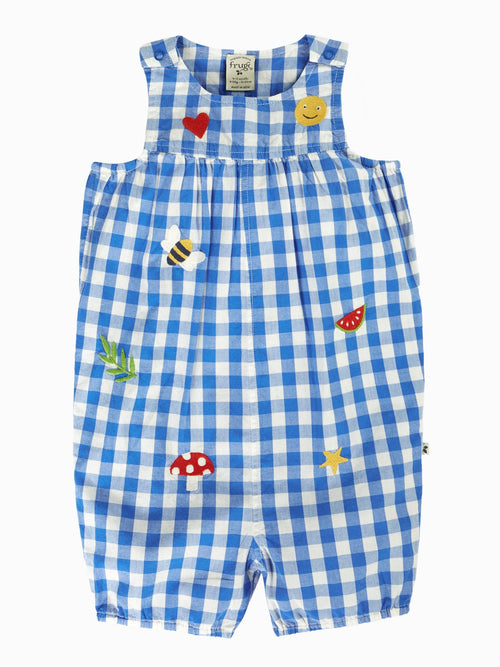 Frugi Blue Summer Short Dungarees image 1