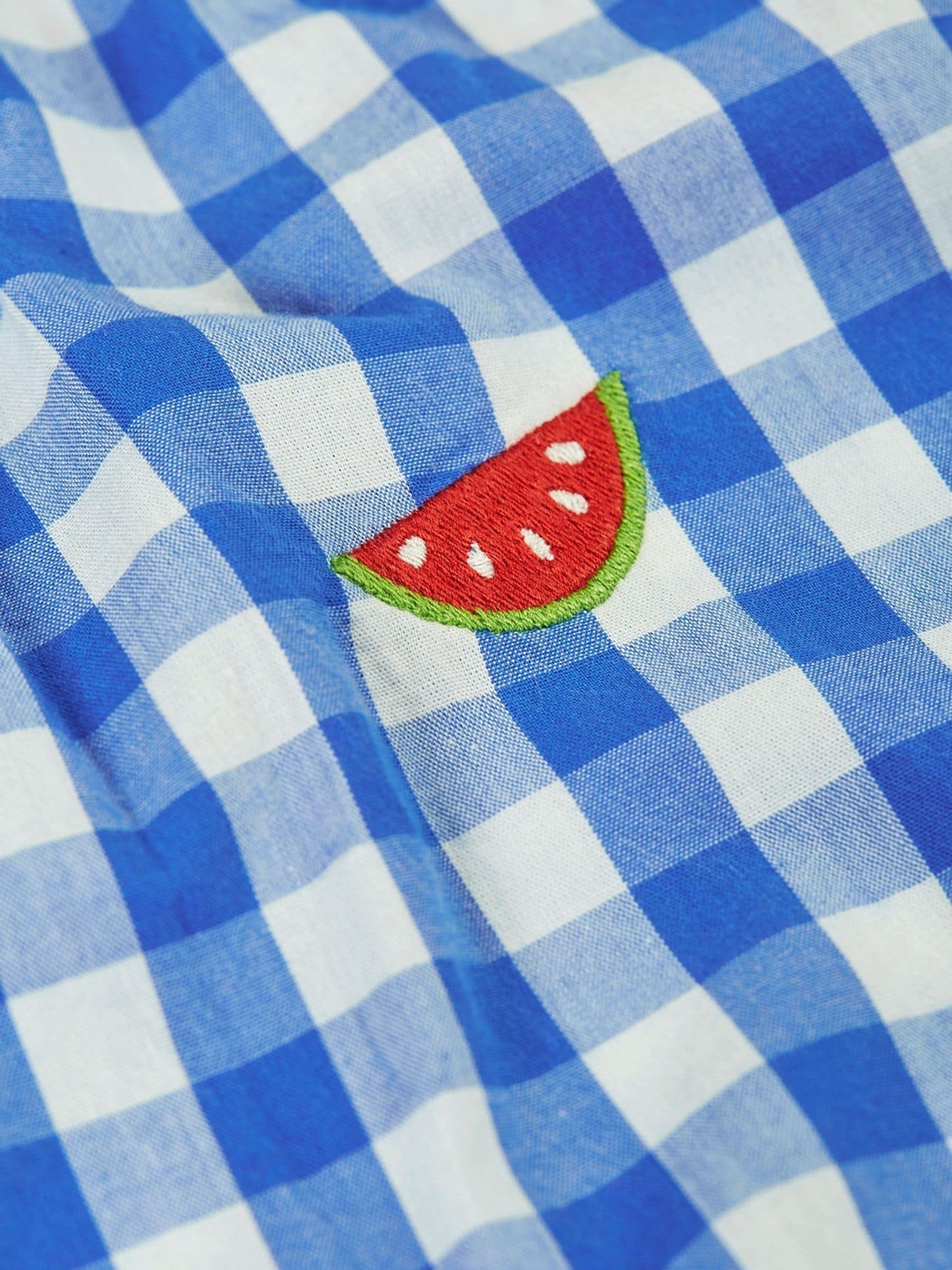Frugi Blue Summer Short Dungarees image 3