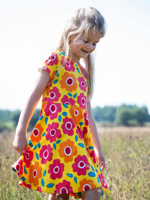 Frugi Yellow Spring Skater Dress image 1