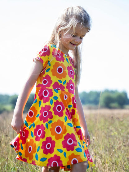 Frugi Yellow Spring Skater Dress image 1