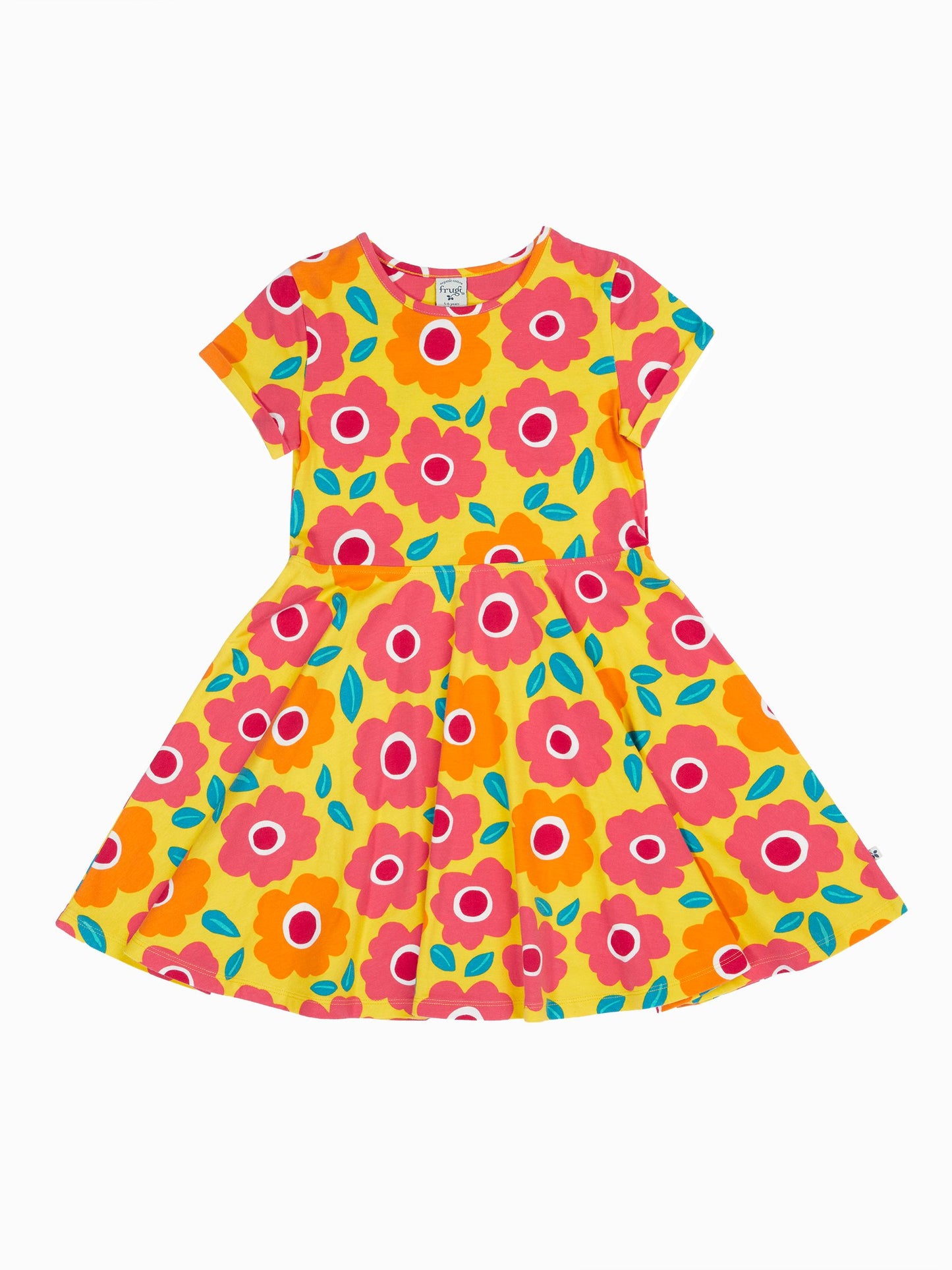 Frugi Yellow Spring Skater Dress image 2