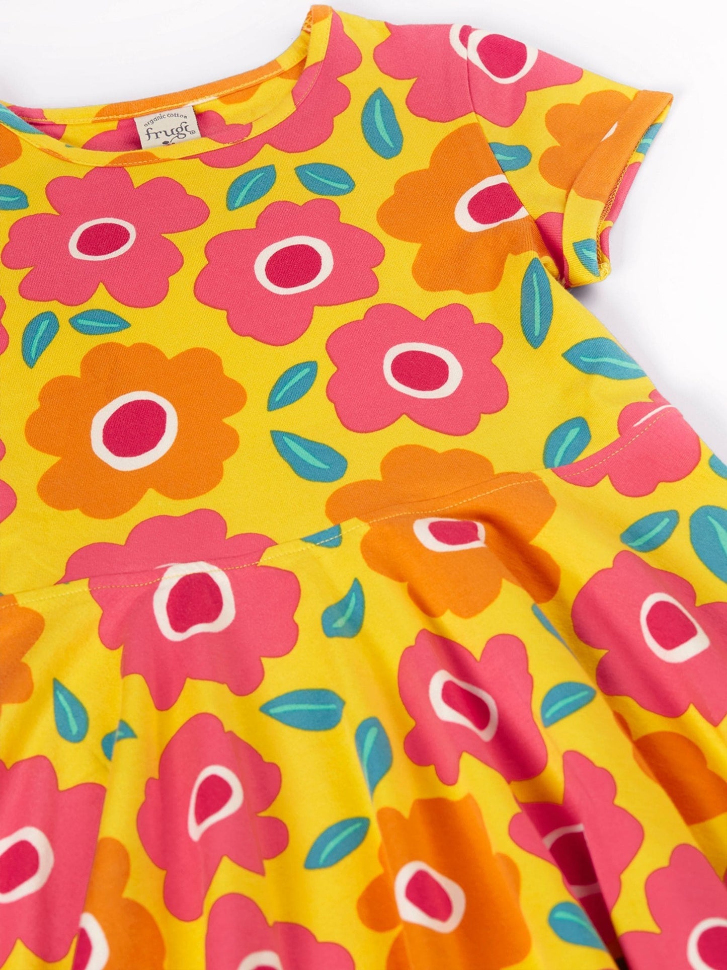 Frugi Yellow Spring Skater Dress image 3