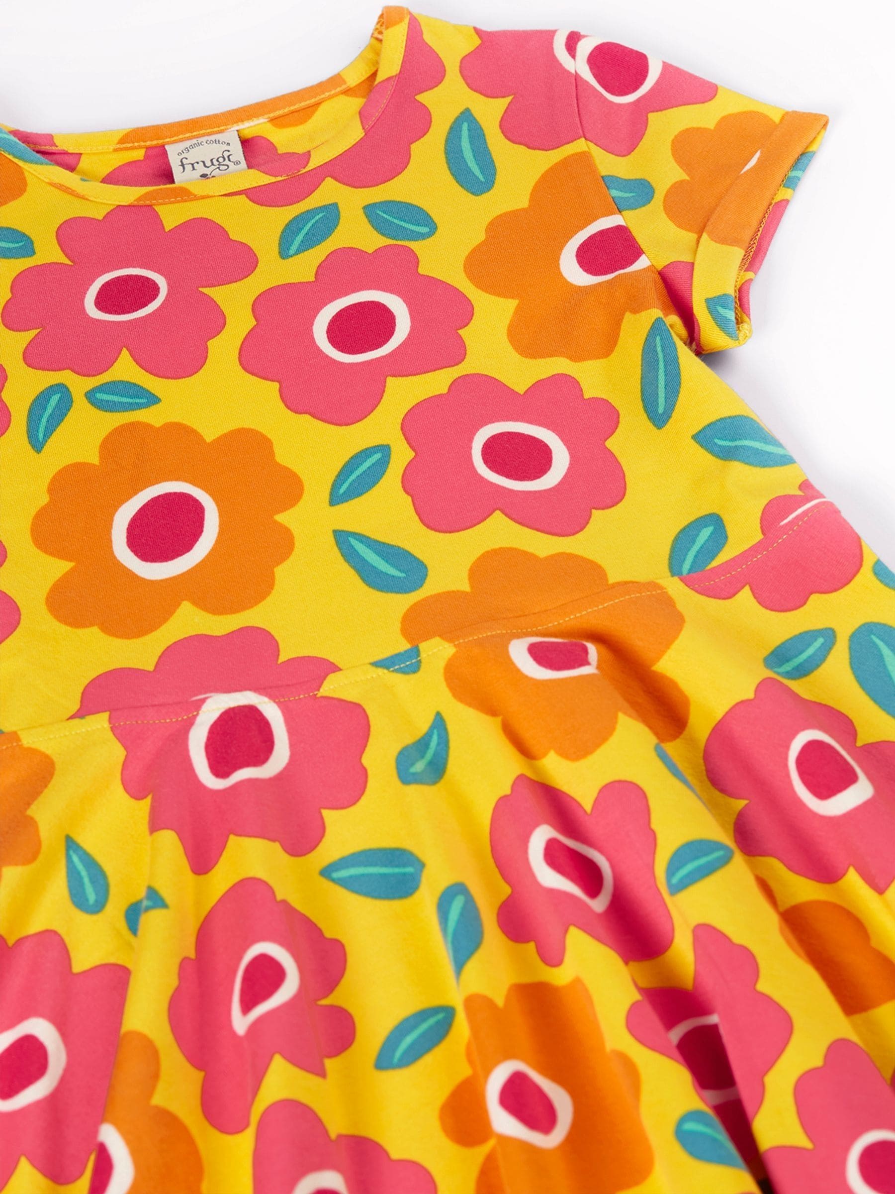 Frugi Yellow Spring Skater Dress image 3
