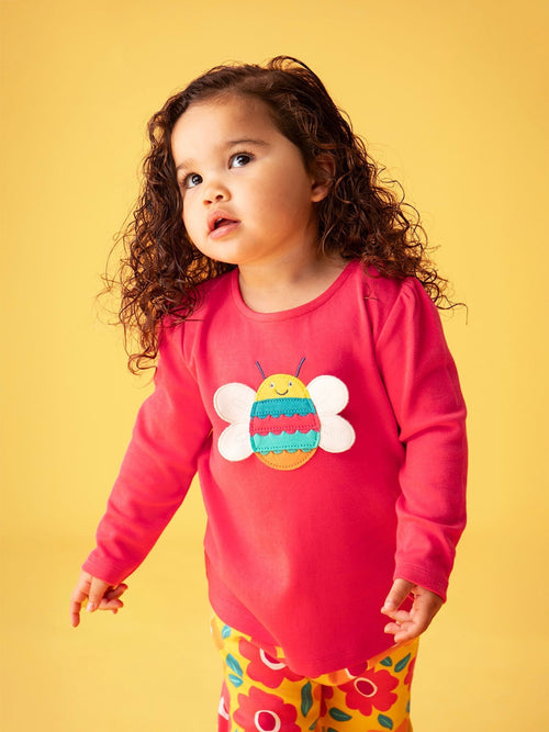Frugi Pink Caris Applique Top image 1