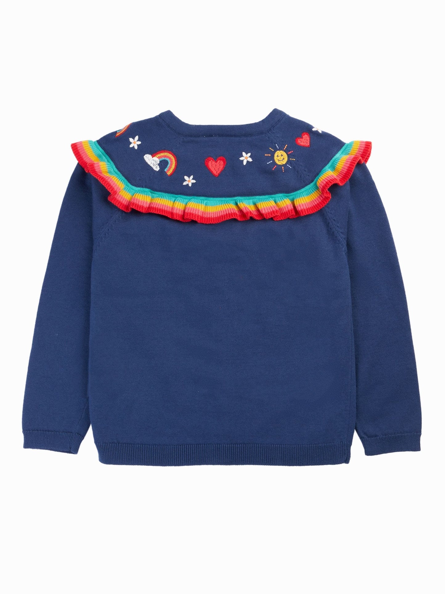 Dsiney Kidz - Frugi Blue Little Romi Ruffle Cardigan image 2