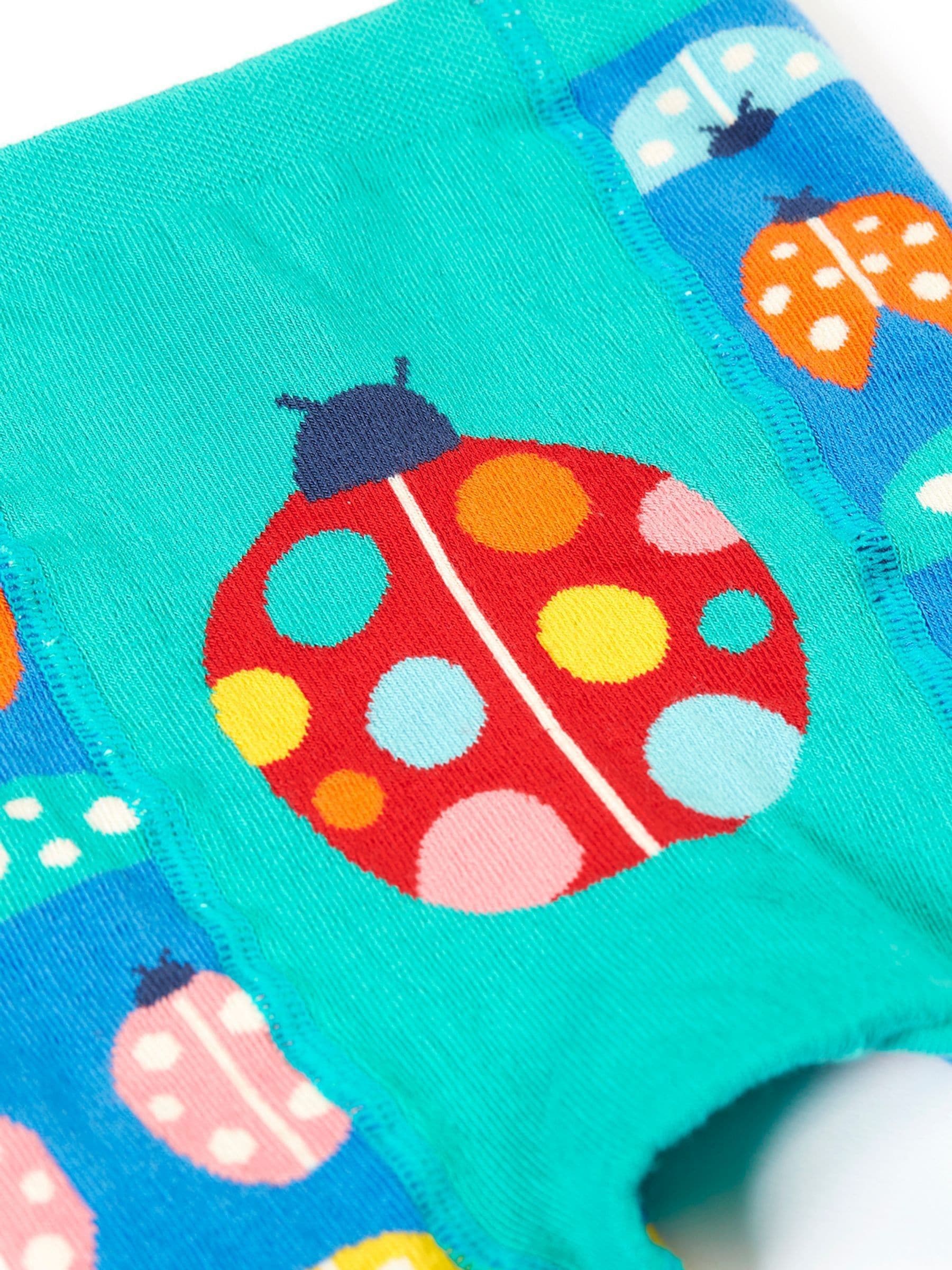 Frugi Blue Little Knitted Leggings image 3