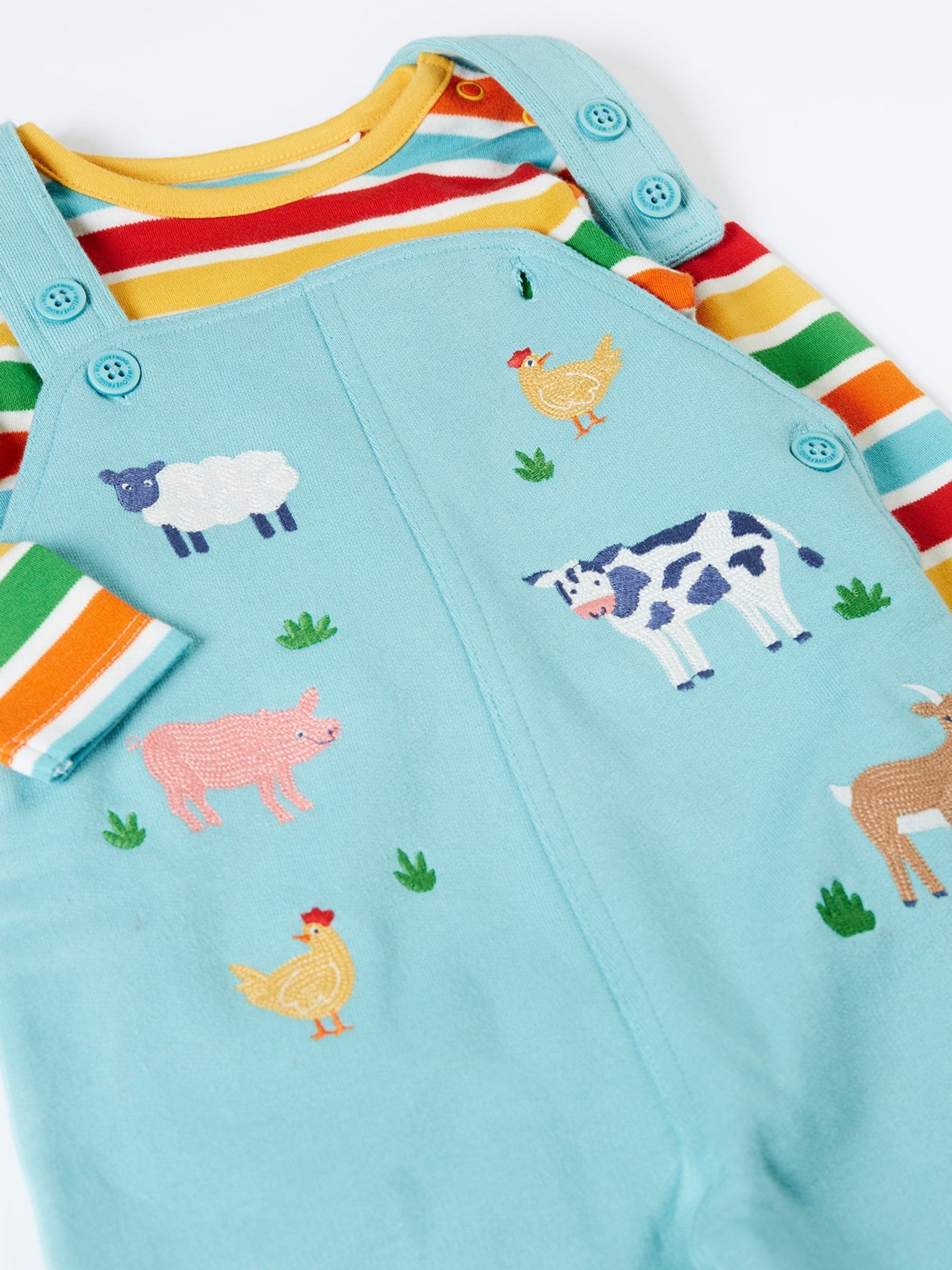 Frugi Blue Rae Dungaree image 2