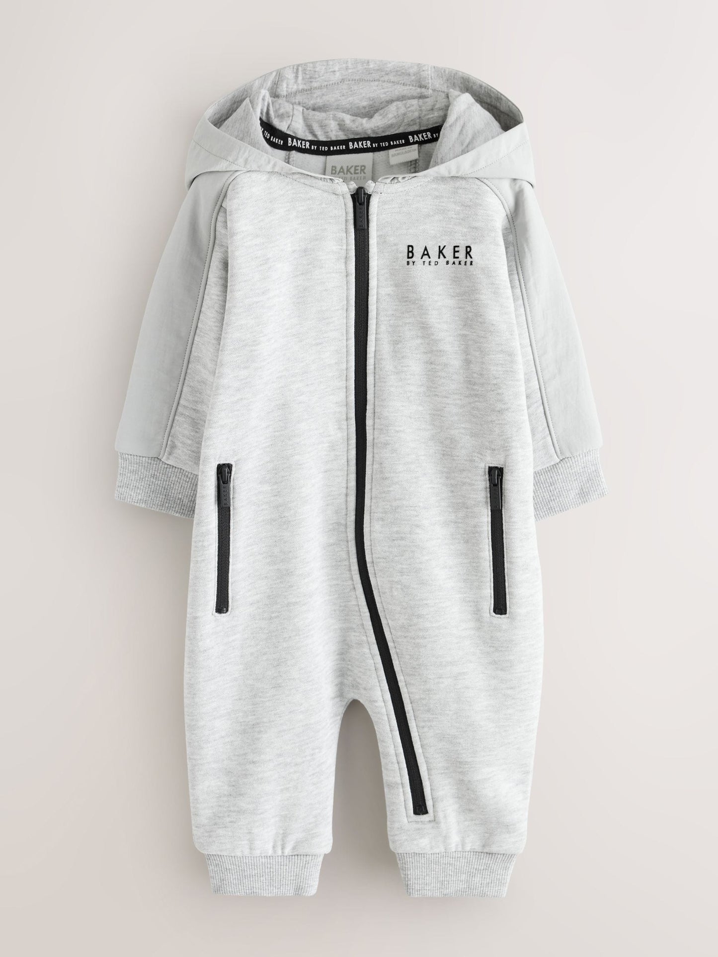 Baker by Ted Baker Grey Hooded Zip Romper image 1