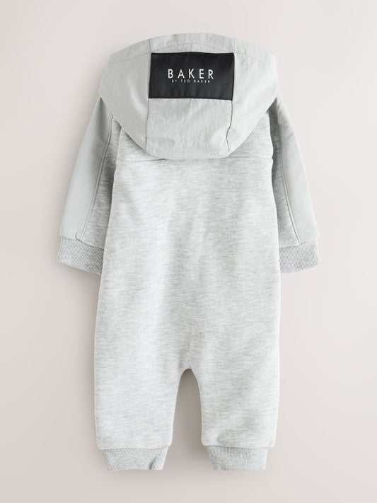 Baker by Ted Baker Grey Hooded Zip Romper image 2