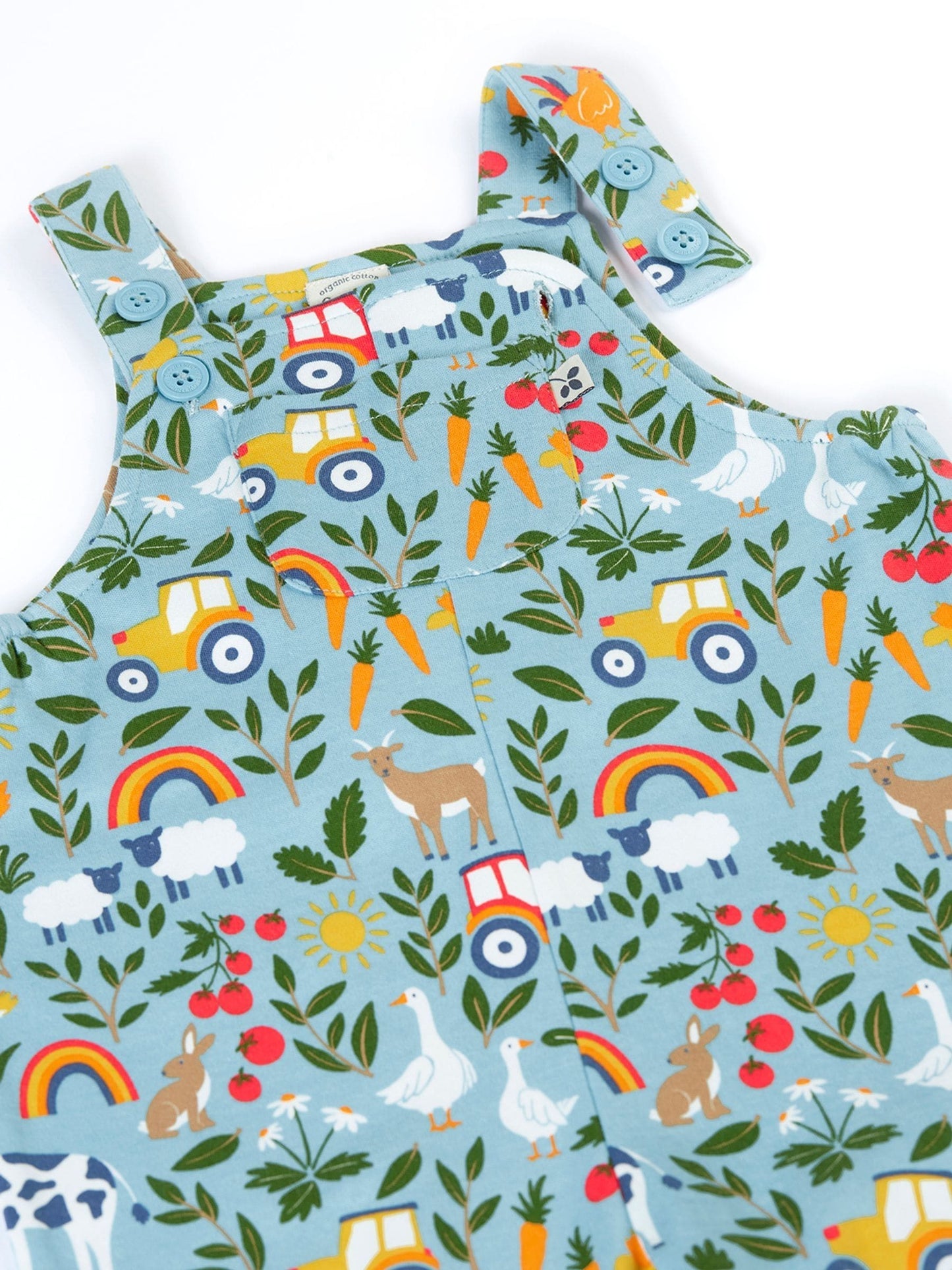 Frugi Blue Parsnip Dungaree image 2