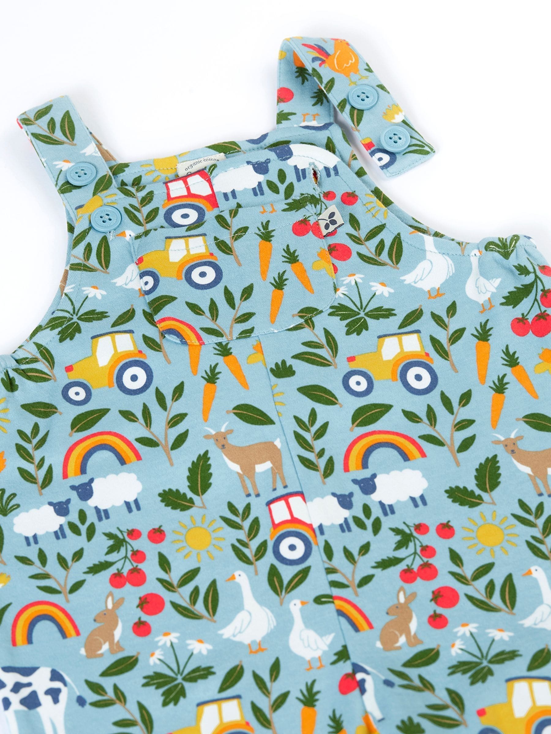 Frugi Blue Parsnip Dungaree image 2