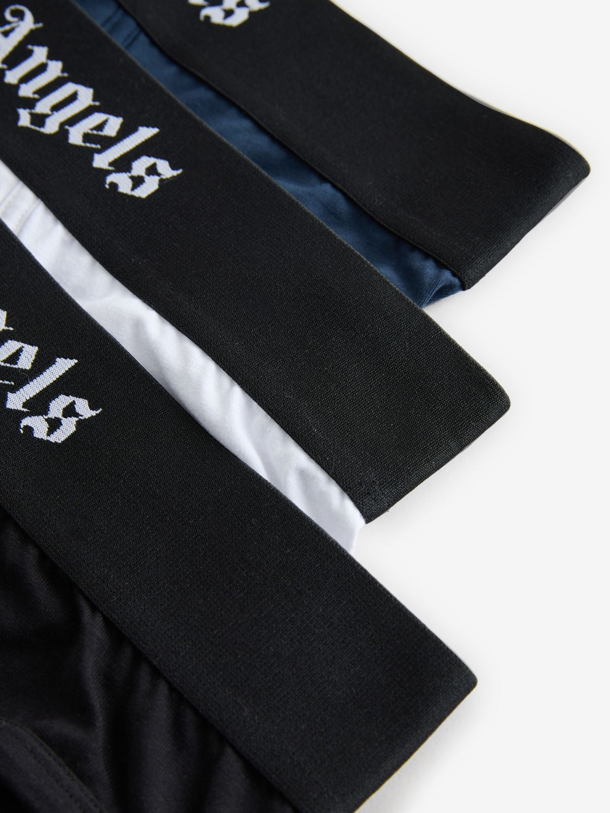 Dsiney Kidz - Palm Angels White Navy Black Cotton Stretch Logo Hipsters 3 Pack image 5