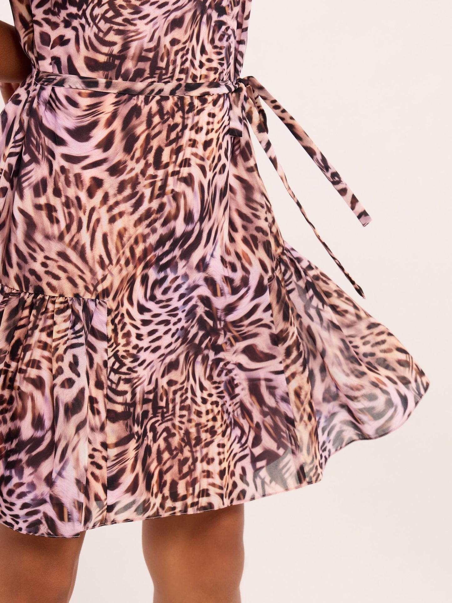 Dsiney Kidz - Lipsy Pink Leopard Printed Chiffon Dress (5-16yrs) image 5