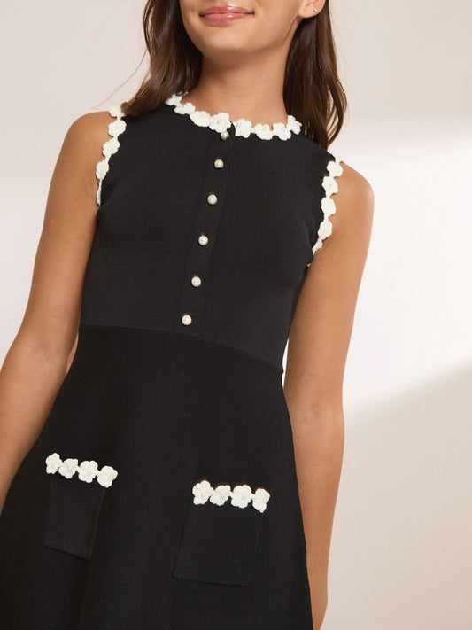Dsiney Kidz - Lipsy Black Sleeveless Knit Dress (5-16yrs) image 2