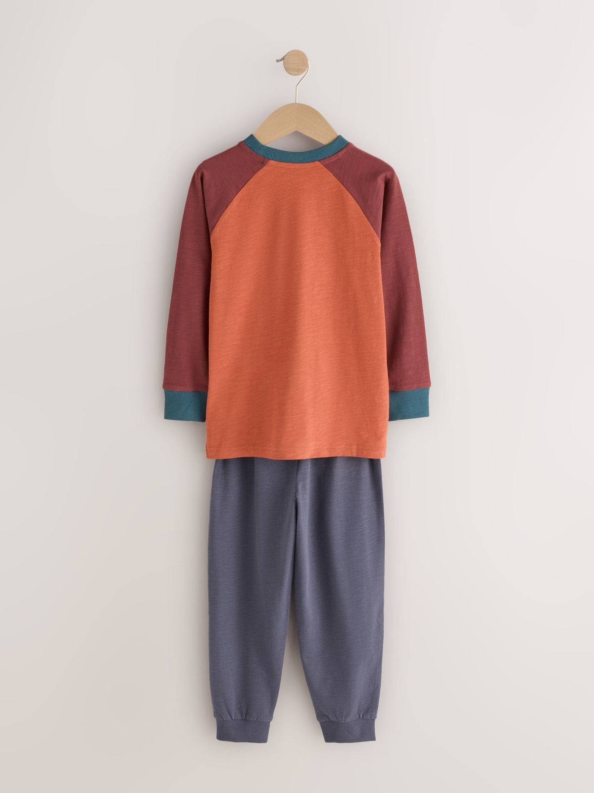 Orange/Navy/Green Stripe Long Sleeve Jogger Pyjamas Set 3 Pack (3-16yrs) - image 3