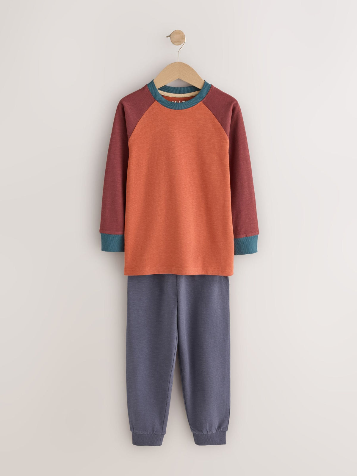 Orange/Navy/Green Stripe Long Sleeve Jogger Pyjamas Set 3 Pack (3-16yrs) - image 4