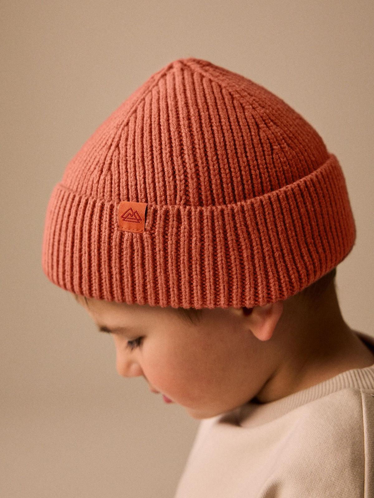 Pumpkin Orange Knitted Beanie Hat (1-16yrs) - image 1