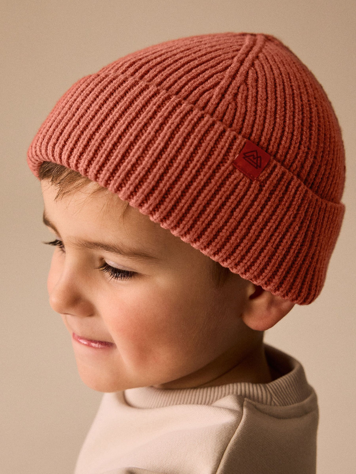 Pumpkin Orange Knitted Beanie Hat (1-16yrs) - image 2
