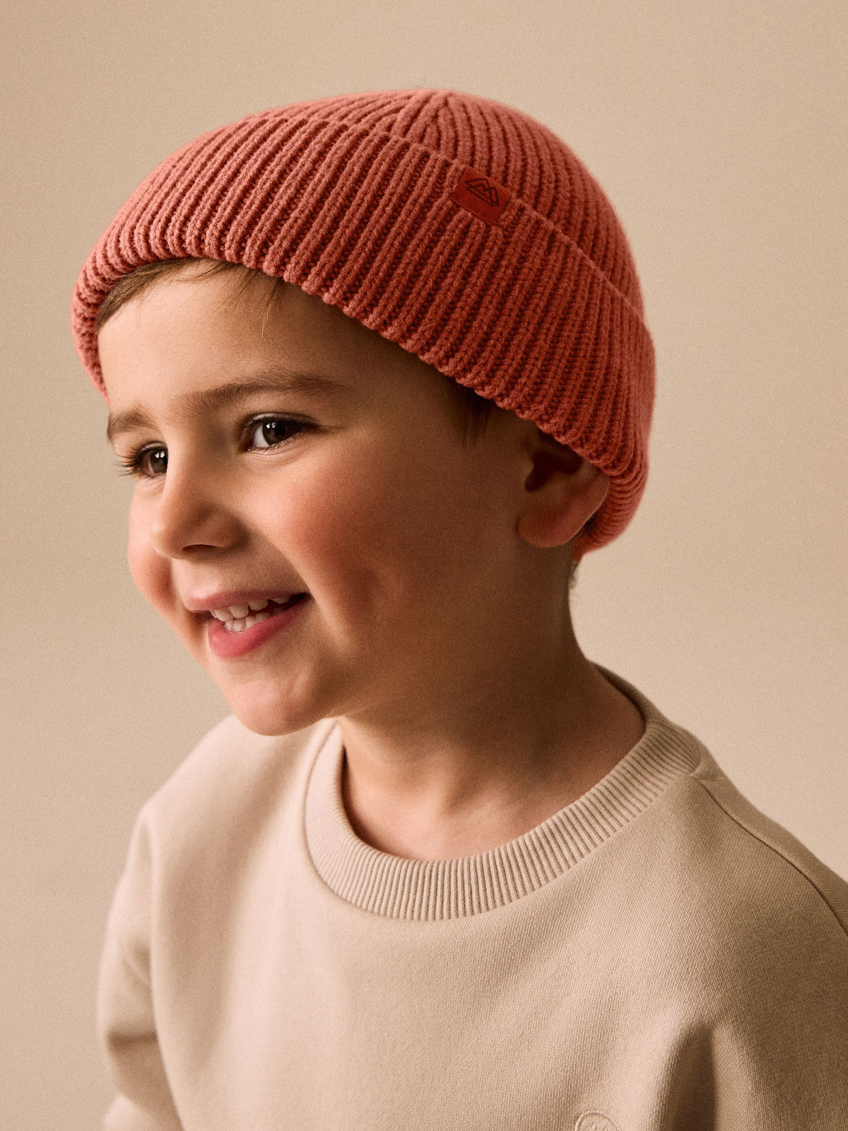 Pumpkin Orange Knitted Beanie Hat (1-16yrs) - image 3