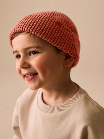 Pumpkin Orange Knitted Beanie Hat (1-16yrs) - image 3