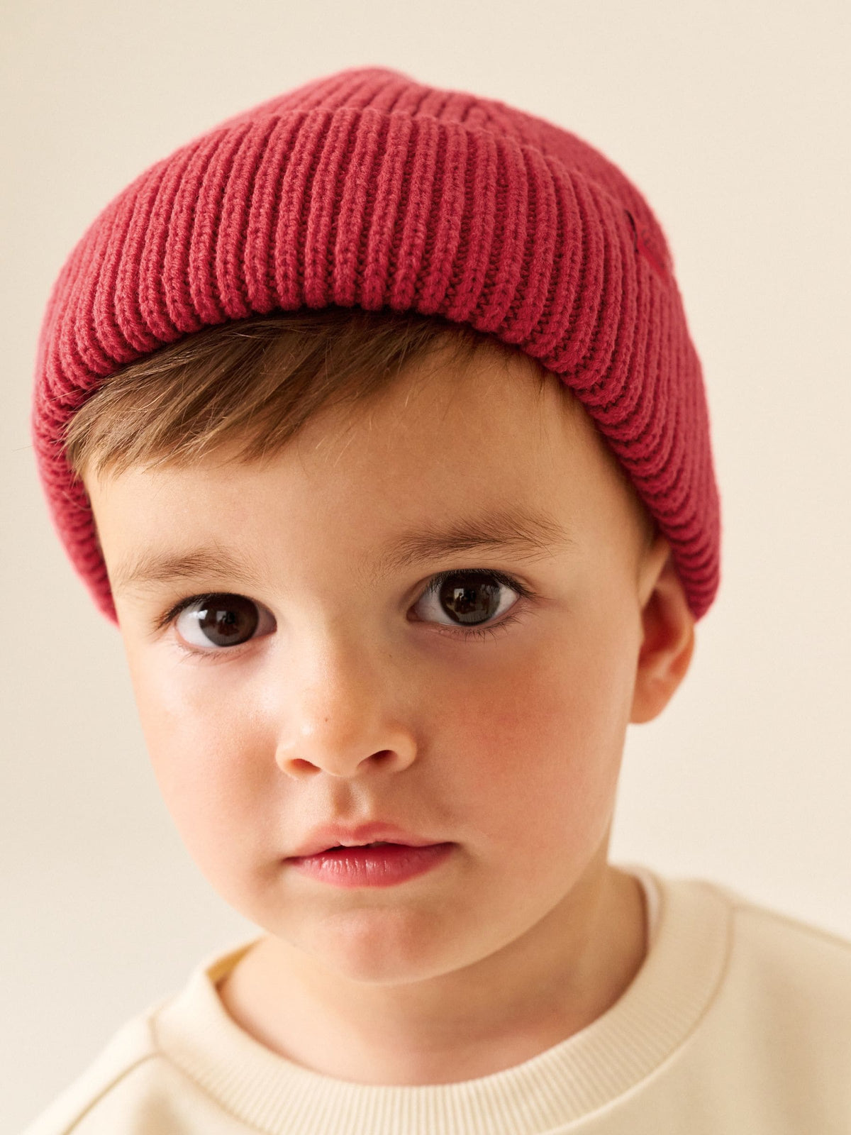 Red Knitted Beanie Hat (1-16yrs) - image 1