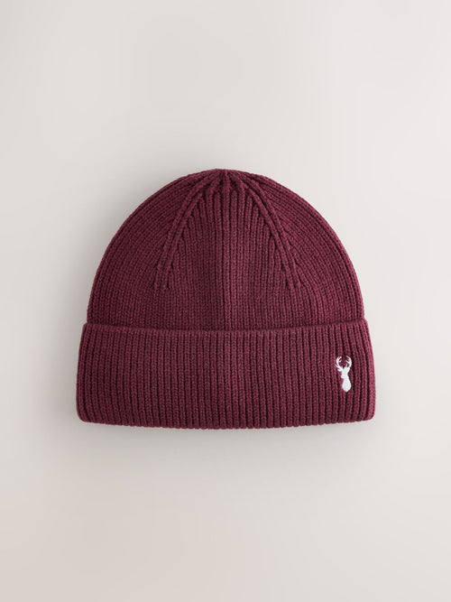 Dsiney Kidz - Plum Purple Stag Embroidered Knitted Beanie Hat (1-16yrs) image 1