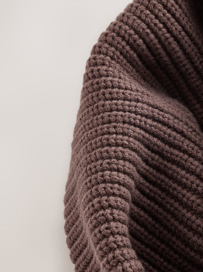 Dsiney Kidz - Chocolate Brown Ribbed Knitted Snood (1-16yrs) image 4