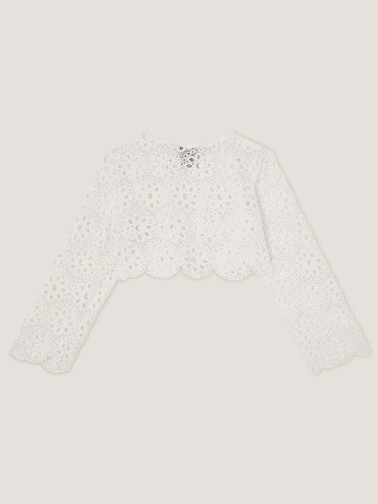 Monsoon White Baby Carmela Crochet Cardigan - image 1