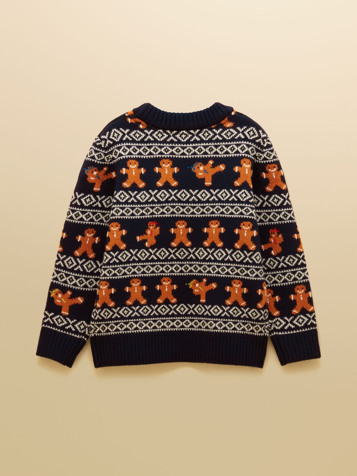 Joules Boys' Ninjabread Navy Crew Neck Knitted Jumper - image 2