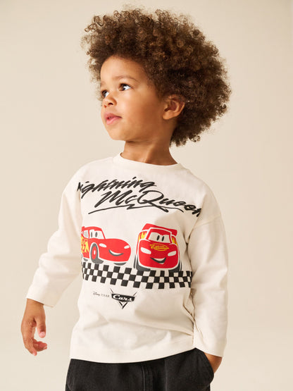 Ecru Cars Long Sleeve T-Shirt (9mths-8yrs) - image 1