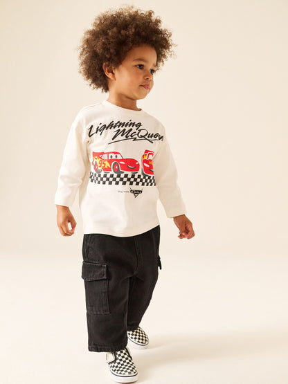 Ecru Cars Long Sleeve T-Shirt (9mths-8yrs) - image 2